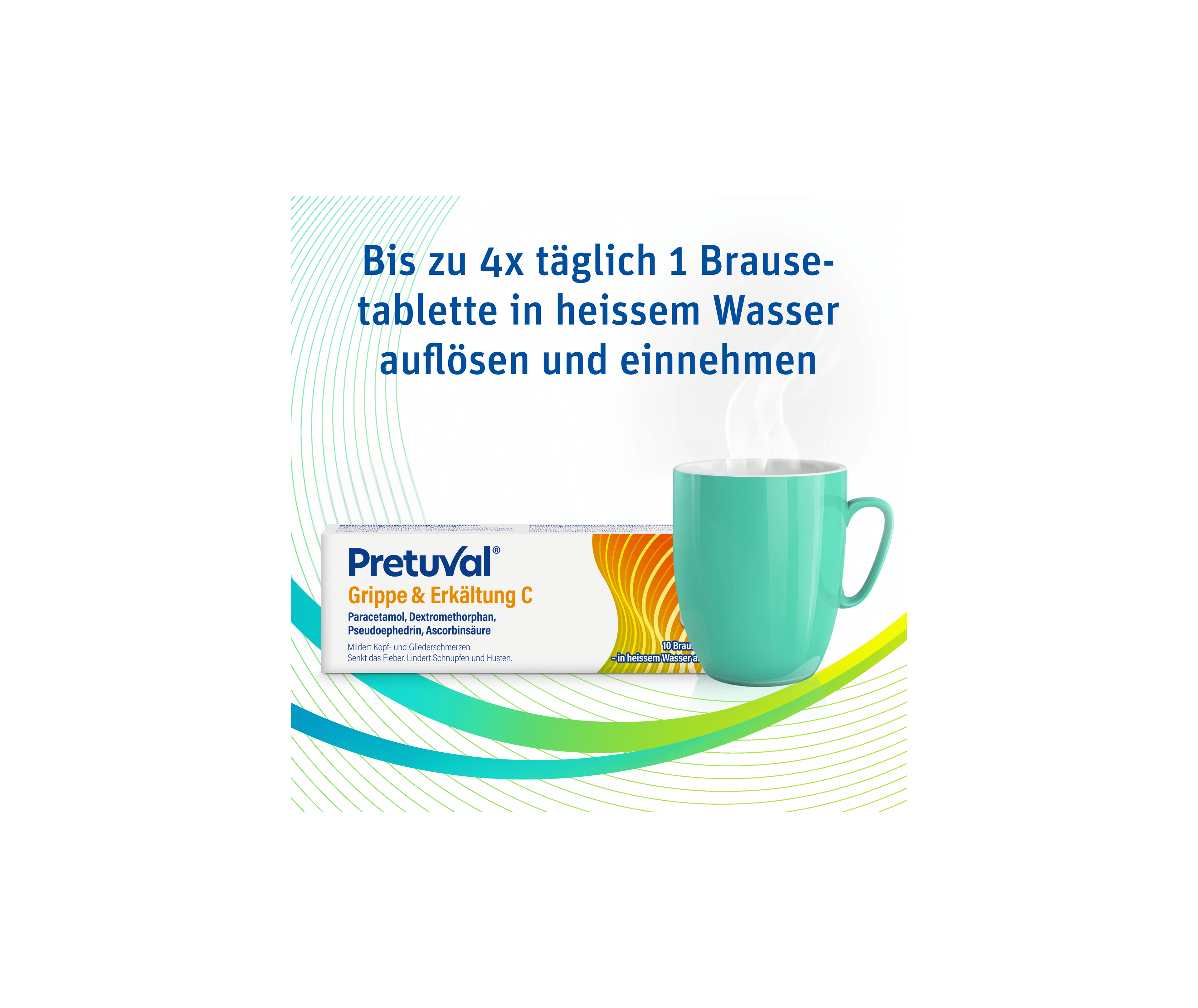 Pretuval® Grippe & Erkältung C – 10 Brausetabletten