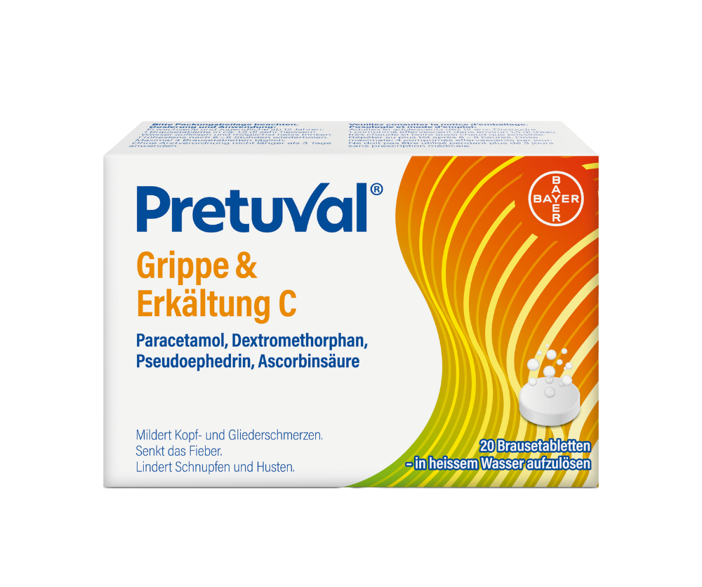 Pretuval® Grippe & Erkältung C – 20 Brausetabletten