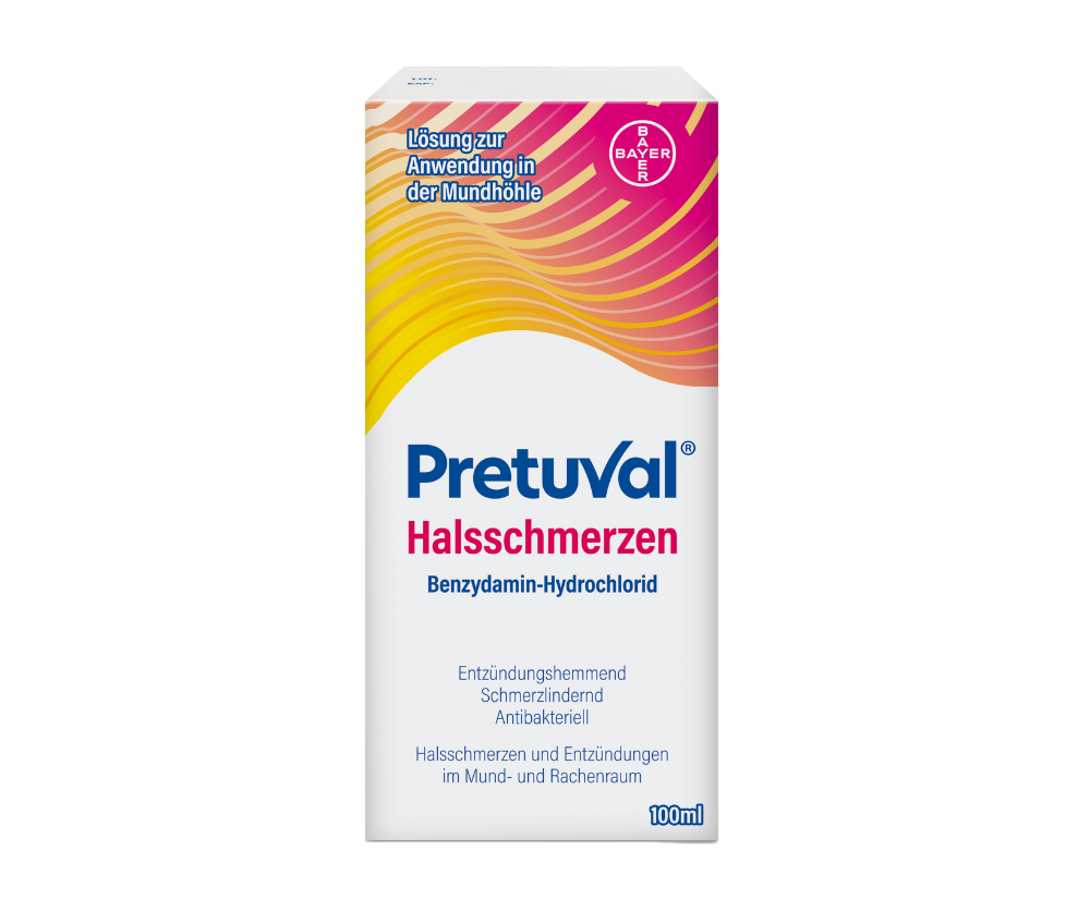 Pretuval® Halsschmerzen – Lösung (100 ml) oder Spray (30 ml)
